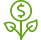 A money flower icon which represents the financial planning services offered by Con-course Financial Group.